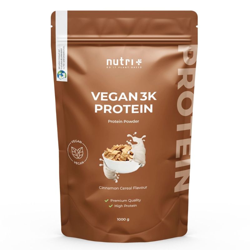 Nutri-Plus Vegan 3K Proteinpulver Cinnamon Cereal