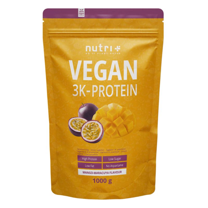Nutri-Plus Vegan 3K Proteinpulver Mango-Maracuya