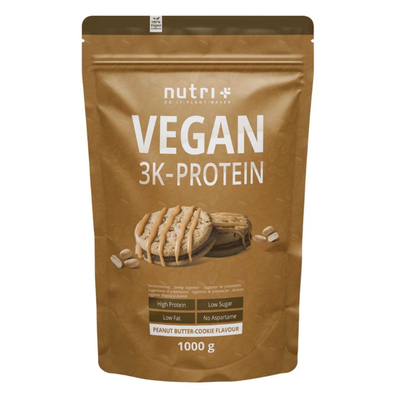 Nutri-Plus Vegan 3K Proteinpulver Peanut Butter-Cookie