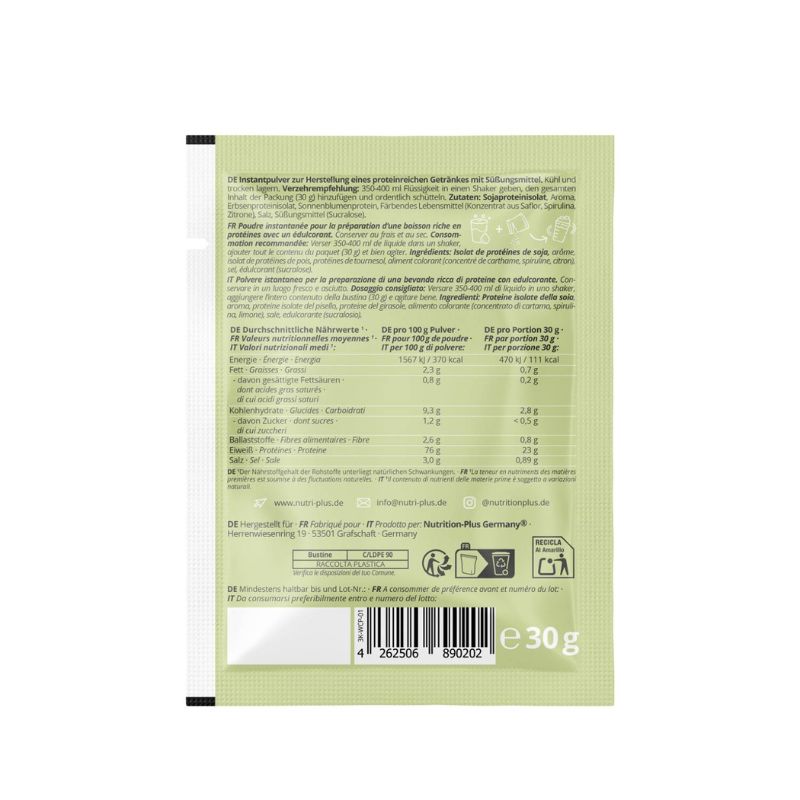 Nutri-Plus Vegan 3K Proteinpulver Probe 30g
