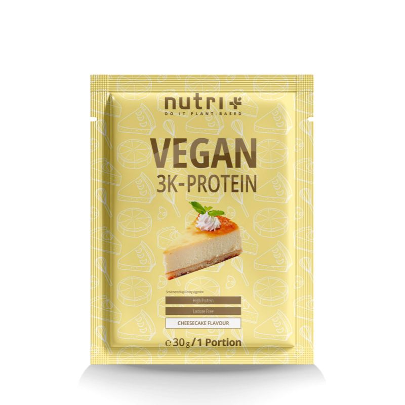 Nutri-Plus Vegan 3K Proteinpulver Probe 30g Cheesecake