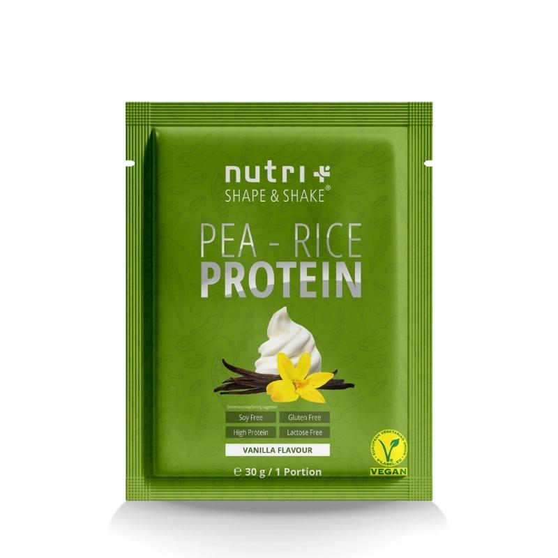 Nutri-Plus Vegan Pea-Rice Proteinpulver Probe 30g Cookie-Dough
