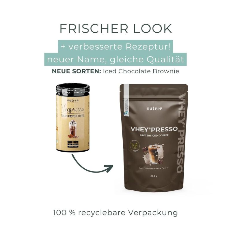 Nutri-Plus VHEY®PRESSO - Protein Eiskaffee Chocolate-Brownie