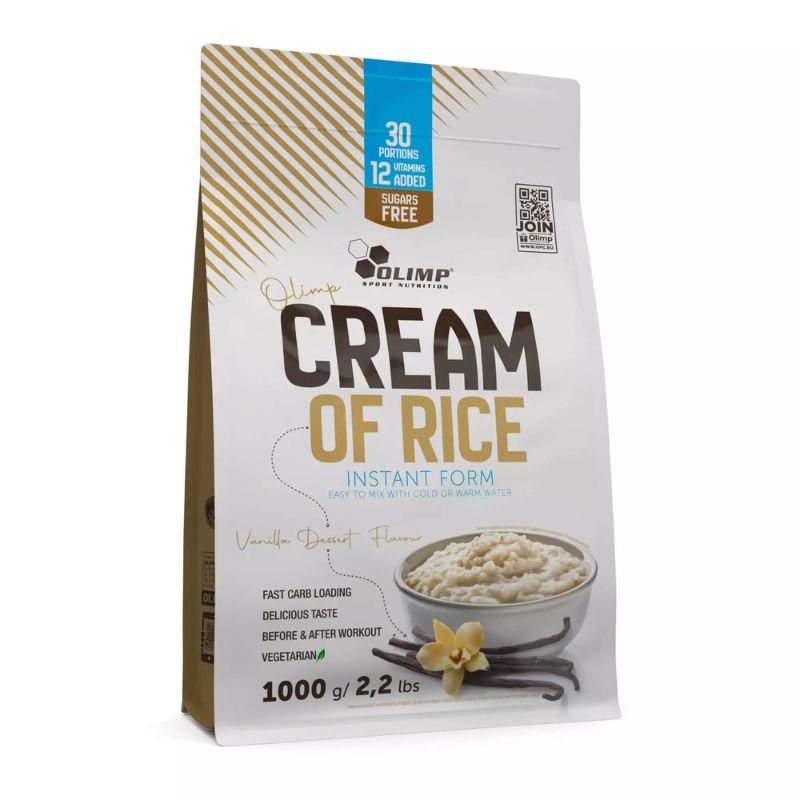 Olimp Cream of Rice - Instant Rice Pudding, 1Kg Vanilla