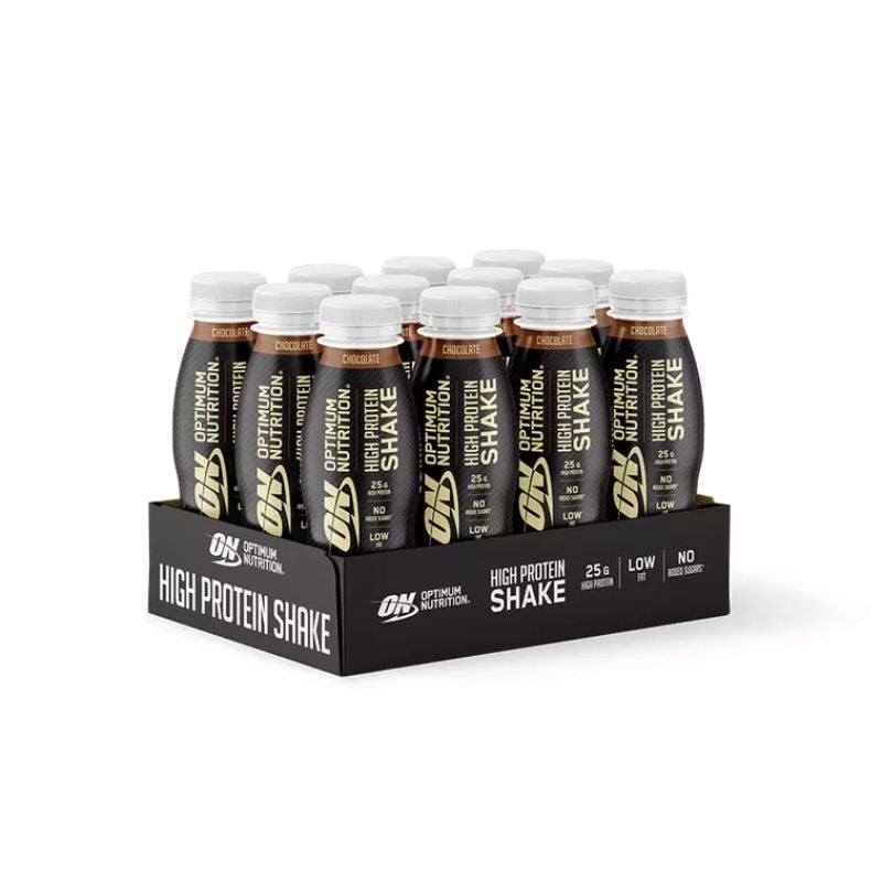 Optimum Nutrition High Protein Shake 330ml 12 Flaschen Chocolate