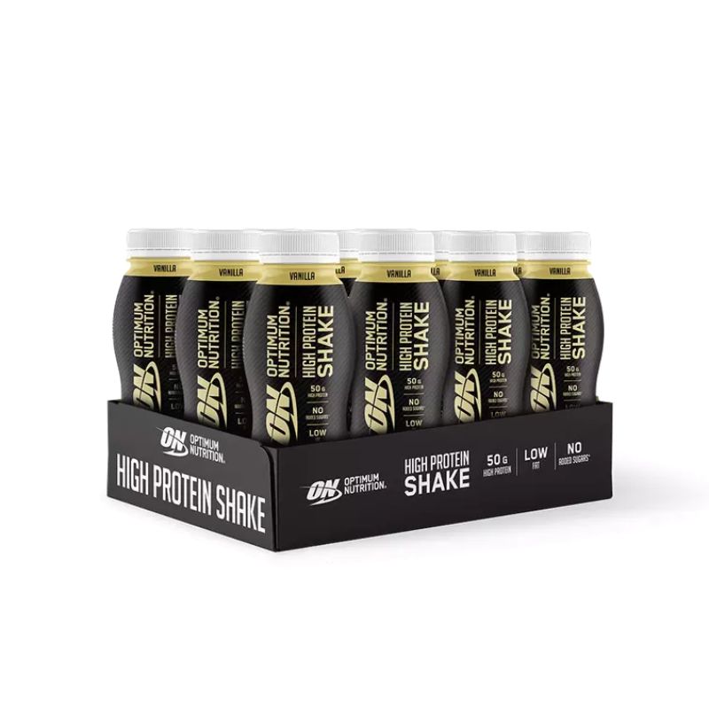 Optimum Nutrition High Protein Shake 500ml 12 Flaschen Vanilla