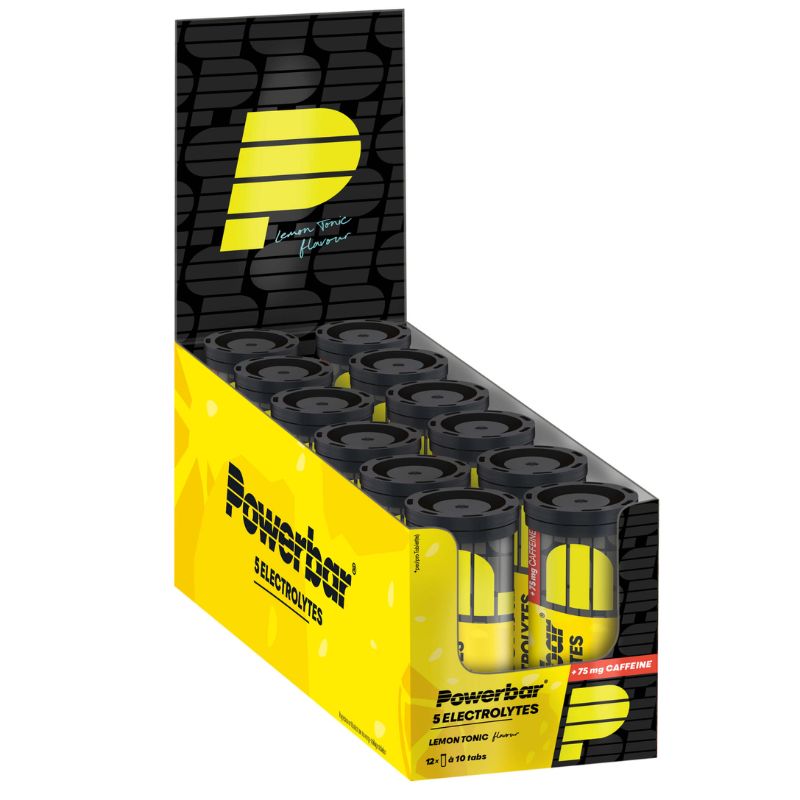 PowerBar Electrolytes Sports Drink 1 Box (12 x 42g) Lemon Tonic (mit Koffein)