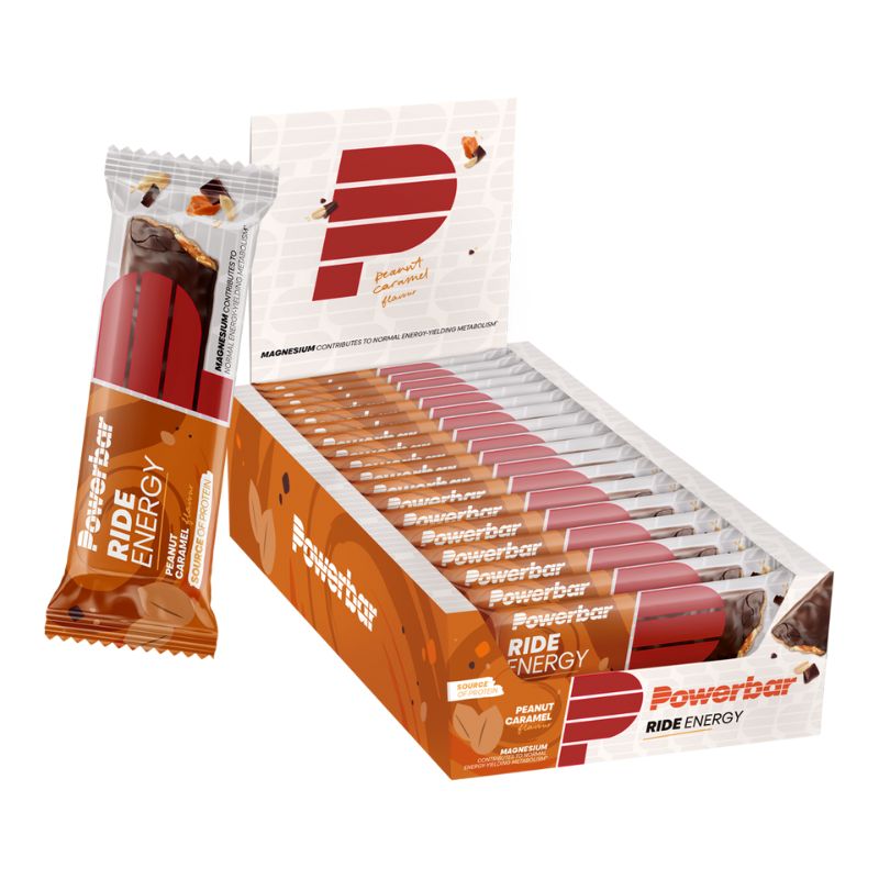 PowerBar Ride Energy Bar 1 Box (18 x 55g) Peanut Caramel