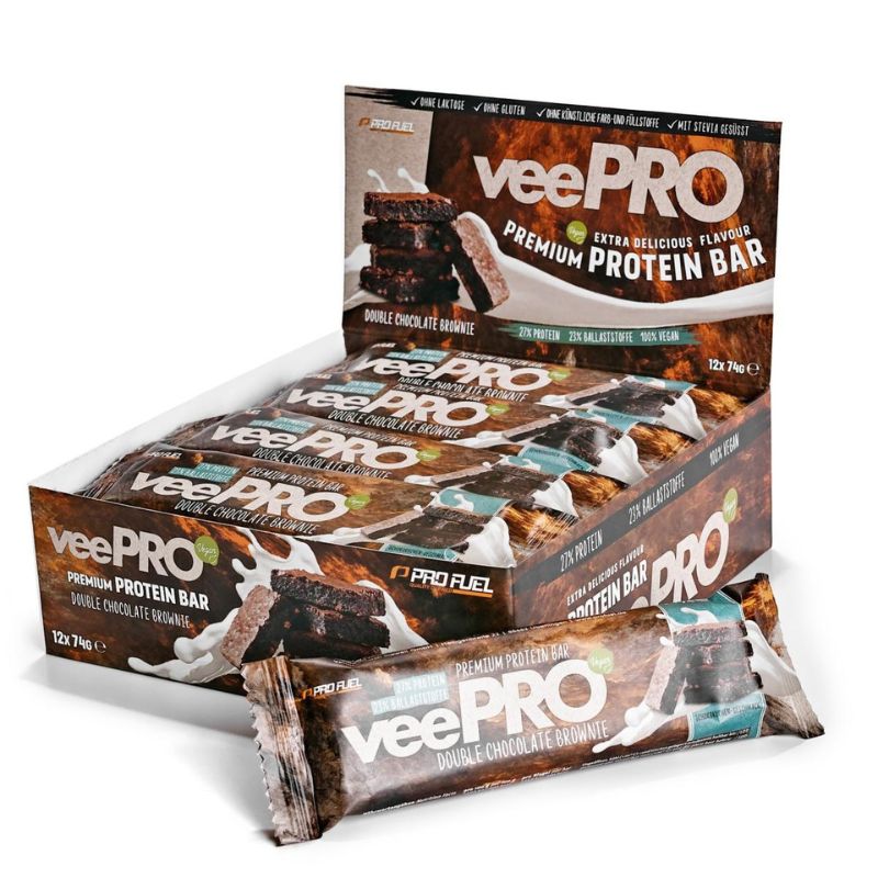 Profuel veePRO vegan Proteinriegel 74g Riegel Double Choco Brownie