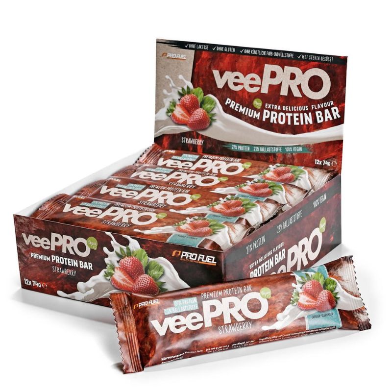 Profuel veePRO vegan Proteinriegel 74g Riegel Strawberry
