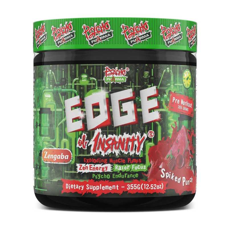 Psycho Pharma Edge of Insanity Pre-Workout, 350g Spiked Punch