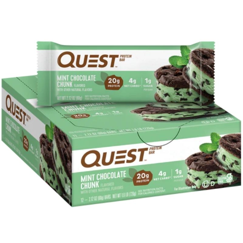 Quest Nutrition Quest Bar Proteinriegel 12x60g BOX Mint Chocolate Chunk