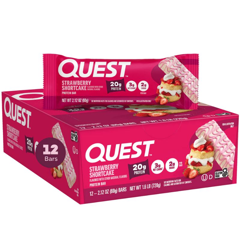 Quest Nutrition Quest Bar Proteinriegel 12x60g BOX Strawberry Shortcake