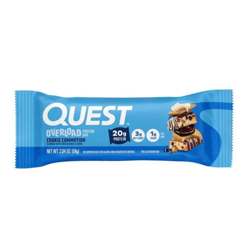 Quest Nutrition Quest Bar Overload Bars Proteinriegel 1 Riegel Cookie Commotion