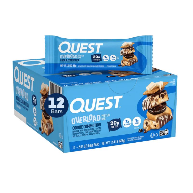 Quest Nutrition Quest Bar Overload Bars Proteinriegel 12 Riegel BOX Cookie Commotion