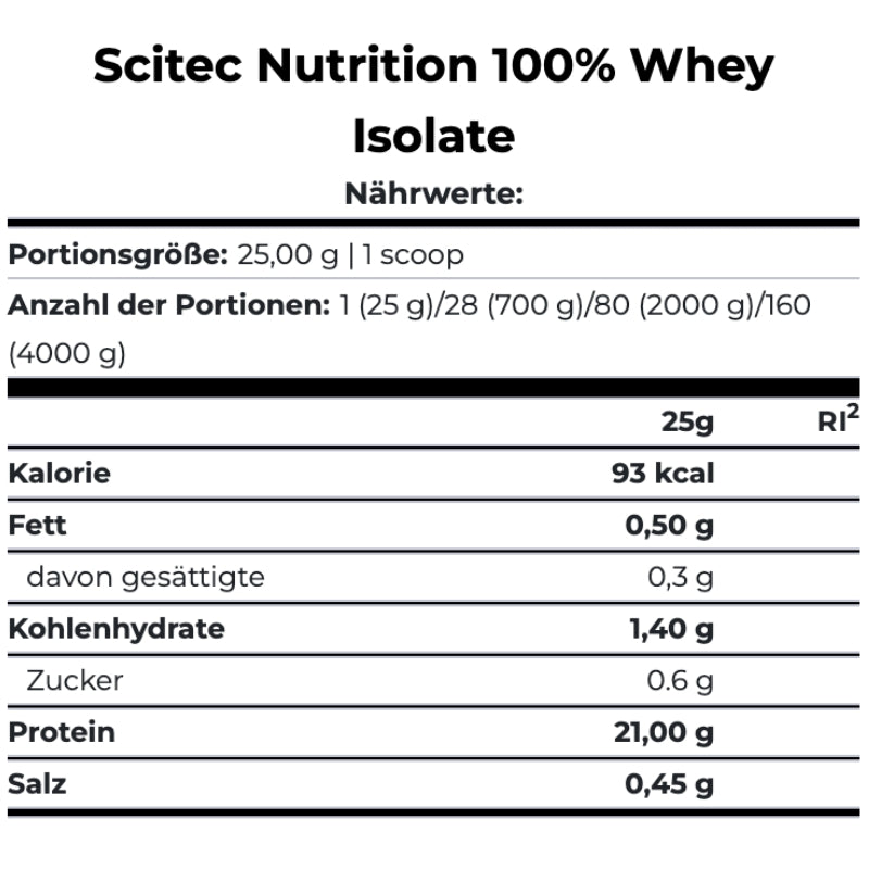 Scitec Nutrition 100% Whey Isolate