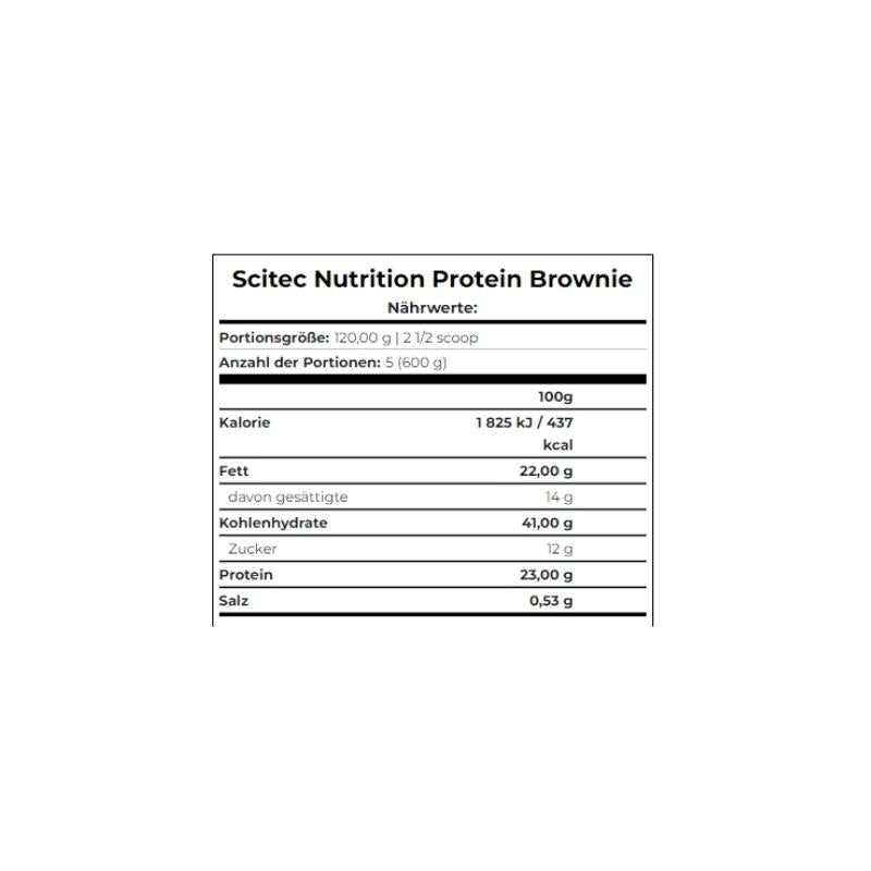 Scitec Nutrition Protein Brownie Backmischung, 600g Beutel