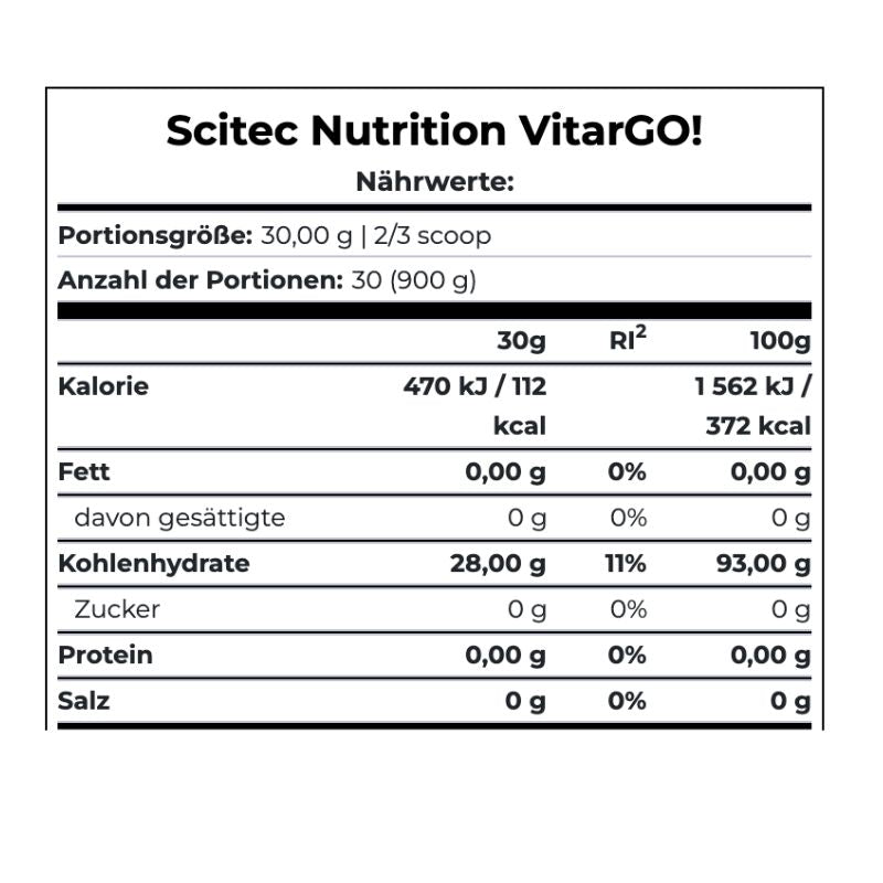 Scitec Nutrition Vitargo, 900g Dose