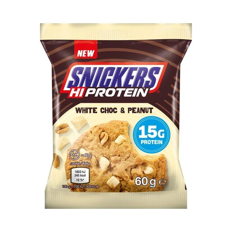 Snickers Hi Protein Cookies 12x60g BOX White Choc & Peanut