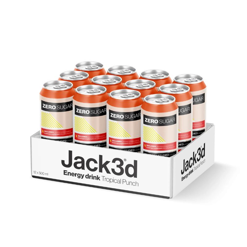 USP Labs Jack3d Energy Drink - 500ml 12 x 500ml Tray Tropical Punch