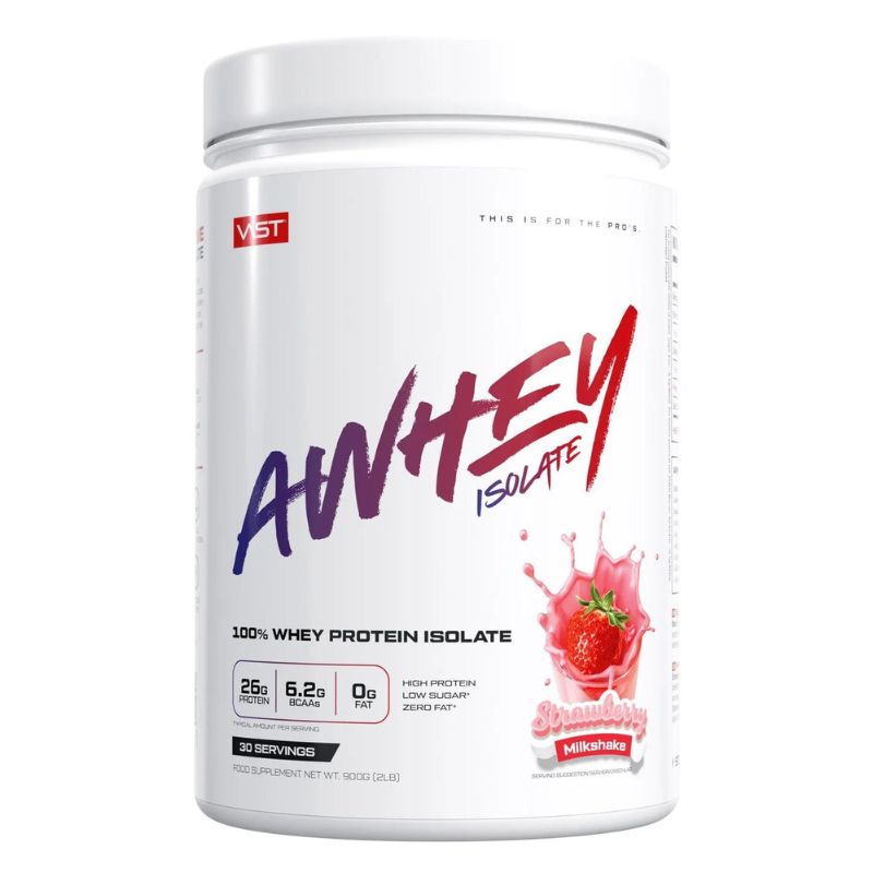 VAST Sports AWhey Isolate, 900g Dose Strawberry Milkshake