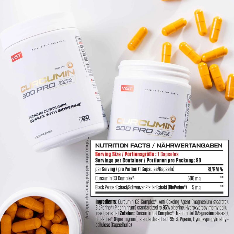 VAST Sports Curcumin 500 Pro - 90 Kapseln