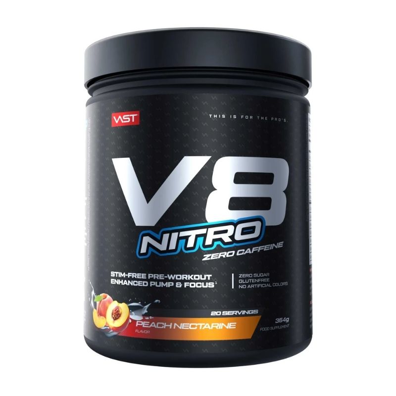 VAST Sports V8 Nitro Pre-Workout Booster Peach Nectarine