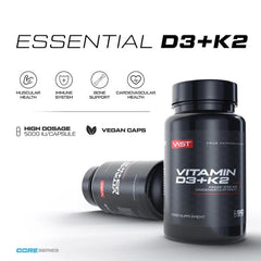 VAST Sports Vitamin D3+K2, 120 Kapseln – Bild 1