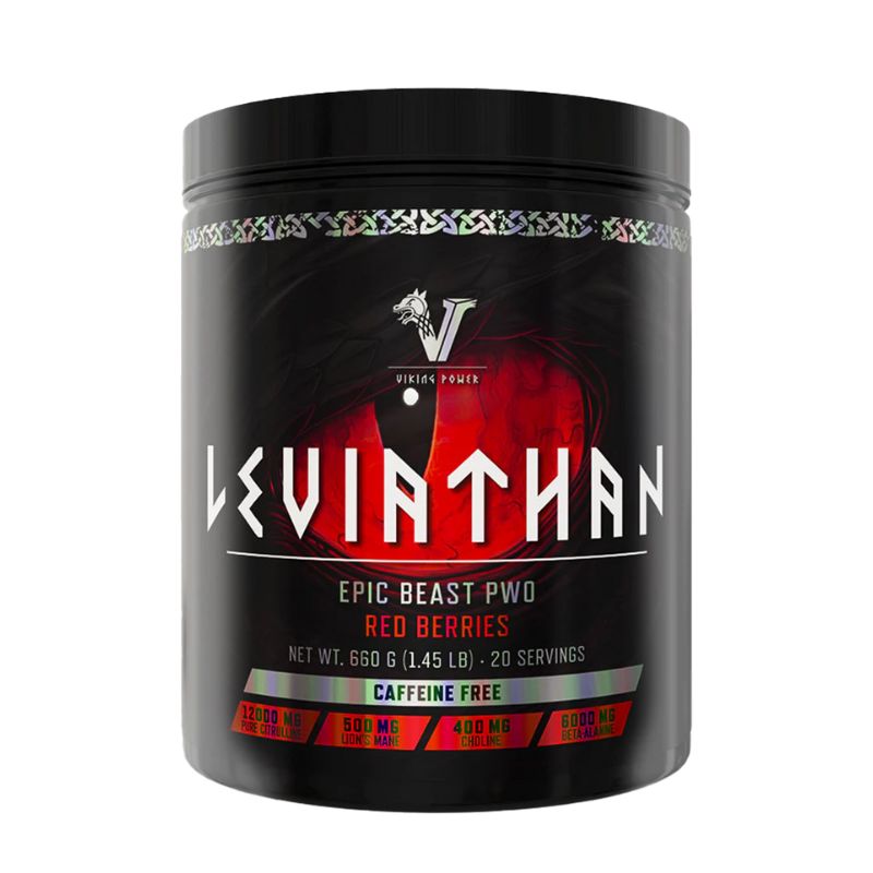 Viking Power Leviathan Hardcore Pre-Workout - Caffeine Free Red Berries