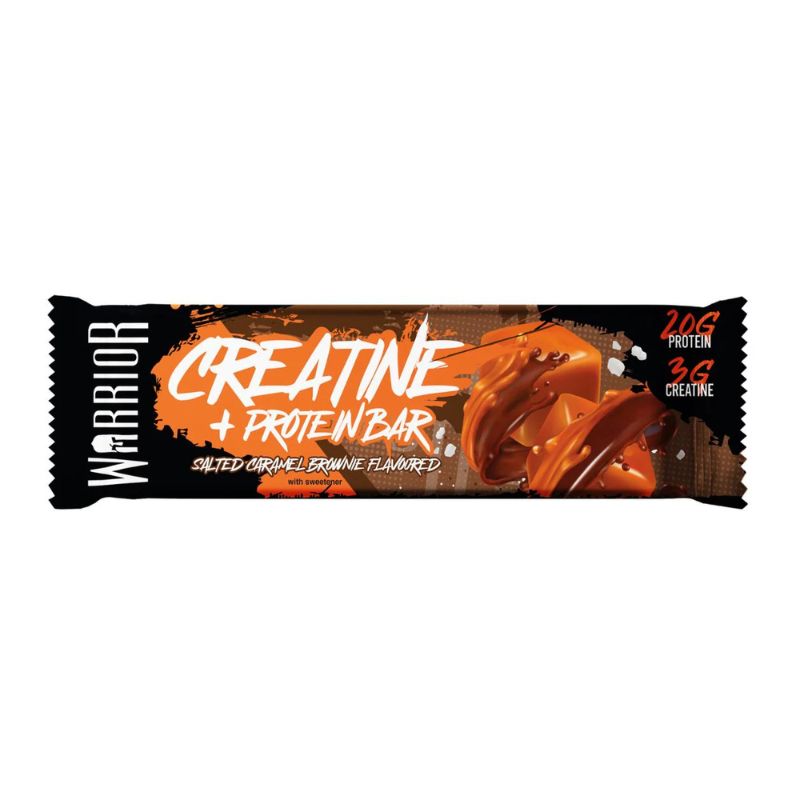 Warrior Creatine Protein Bar, 75g 12 x 75g BOX Salted Caramel Brownie
