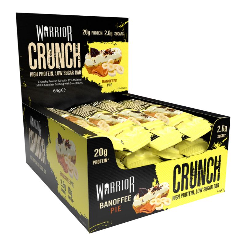 Warrior Protein Crunch Bar (64g) 12 x 64g BOX Banoffee Pie