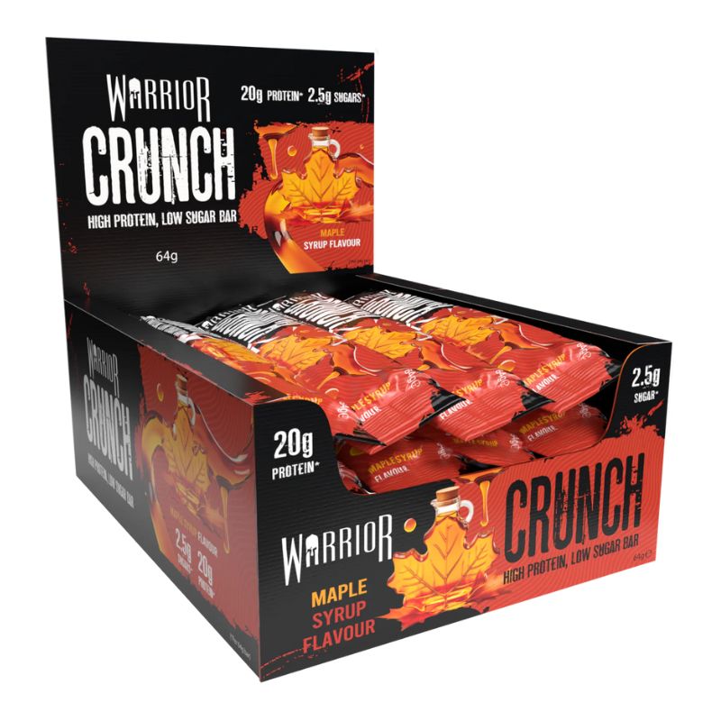 Warrior Protein Crunch Bar (64g) 12 x 64g BOX Canadian Maple Syrup