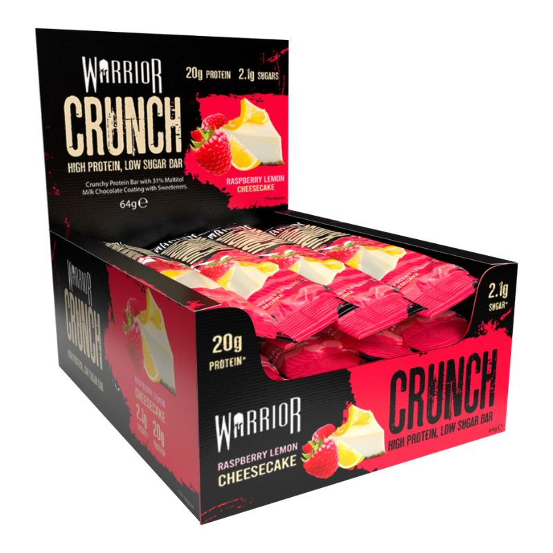 Warrior Protein Crunch Bar (64g) 64g Riegel Raspberry Lemon Cheesecake