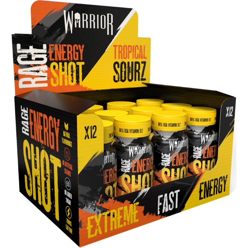 Warrior Rage Pre-Workout Energy Shot 12x60ml BOX Tropical Sourz