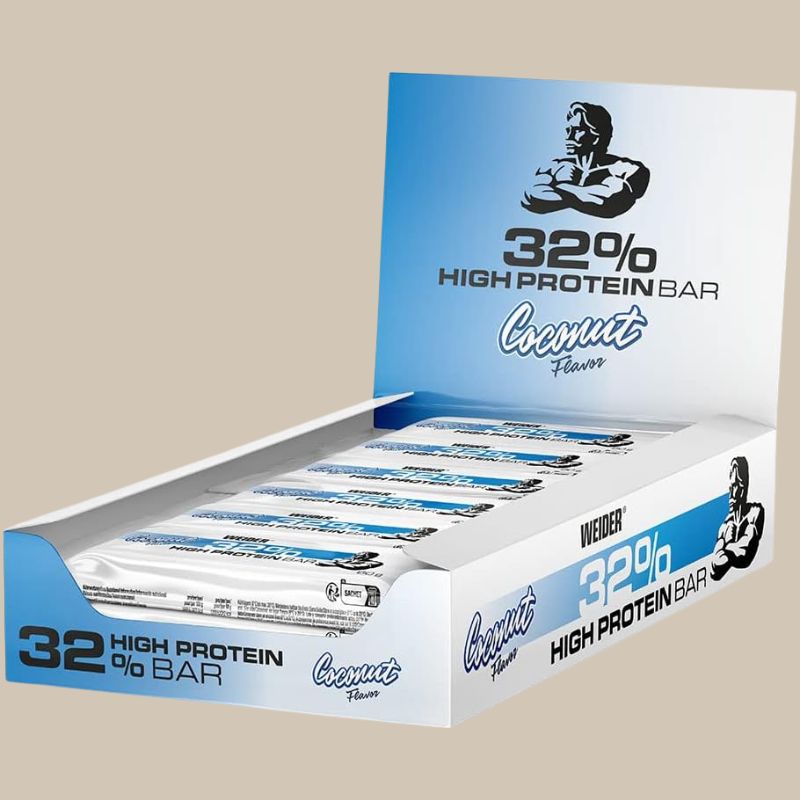 Weider 32 % Protein Bar 12 x 60g BOX Coconut