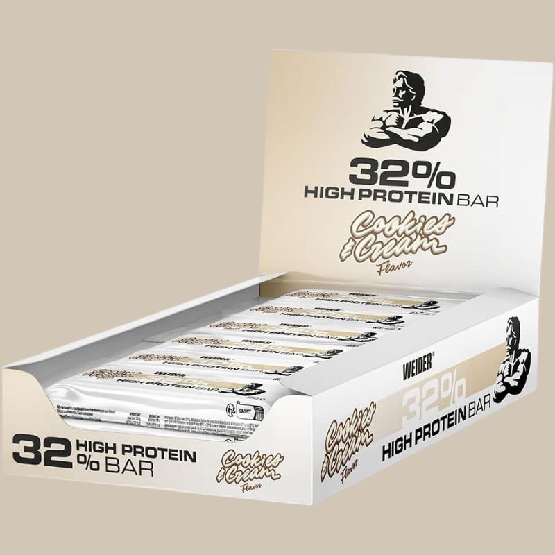 Weider 32 % Protein Bar 12 x 60g BOX Cookies & Cream