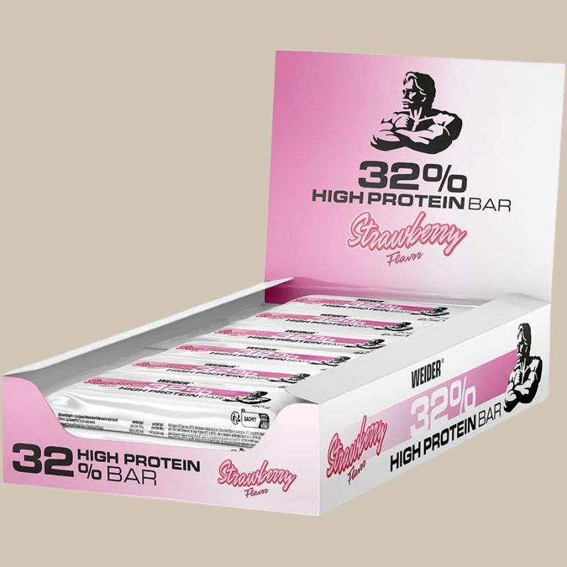 Weider 32 % Protein Bar 12 x 60g BOX Strawberry