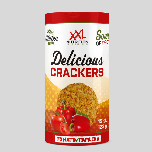 XXL Nutrition Delicious Crackers 122g | 13Stück Tomate/Paprika